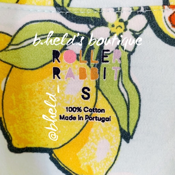 Roller Rabbit Citrus Hearts Polo Pajamas in Light Blue Size S Brand New NWT - Picture 7 of 17